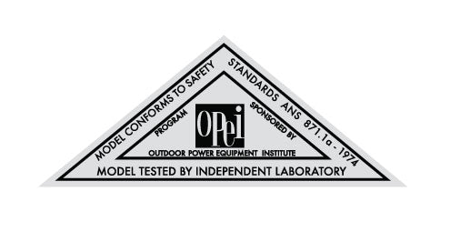 OPEI manufacture decal (Chrome)