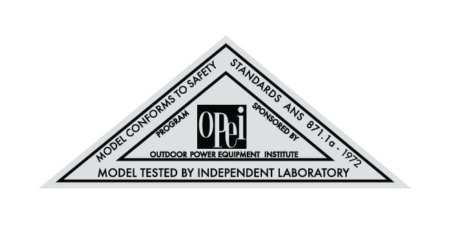 OPEI manufacture decal 1972 (Chrome)