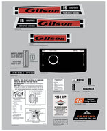 Gilson 1972 15hp Four Speed Variable Decal Kit