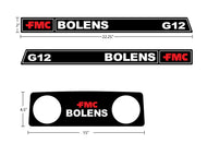 Bolens FMC G12 decal kit