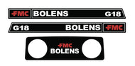 Bolens FMC G18 decal kit