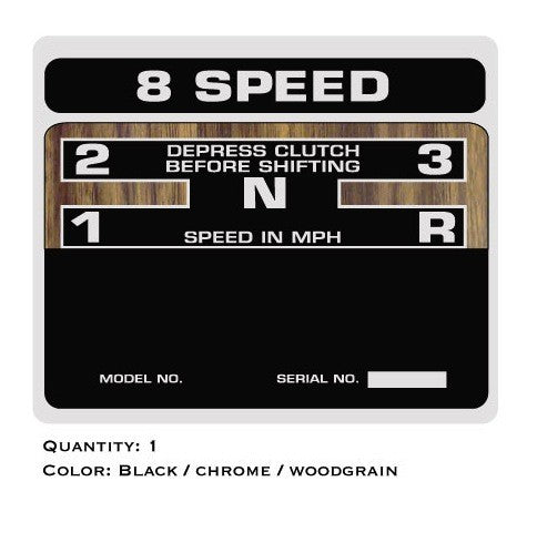 SEARS 1969 SS/12 8 Speed Shift Decal