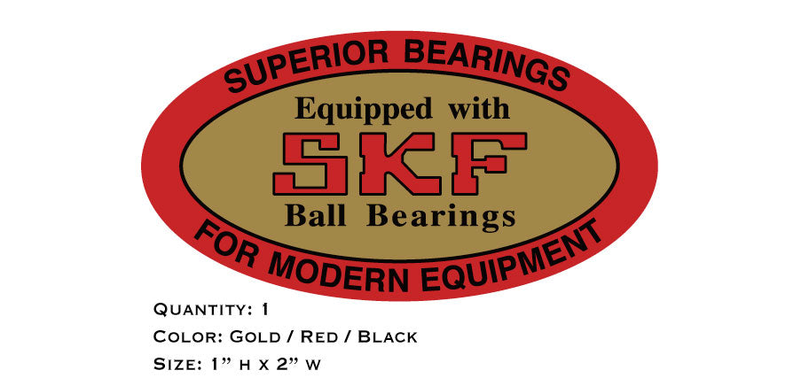 SKF Bearing Decal