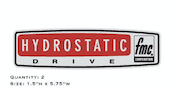 Bolens HYDROSTATIC DRIVE Decals