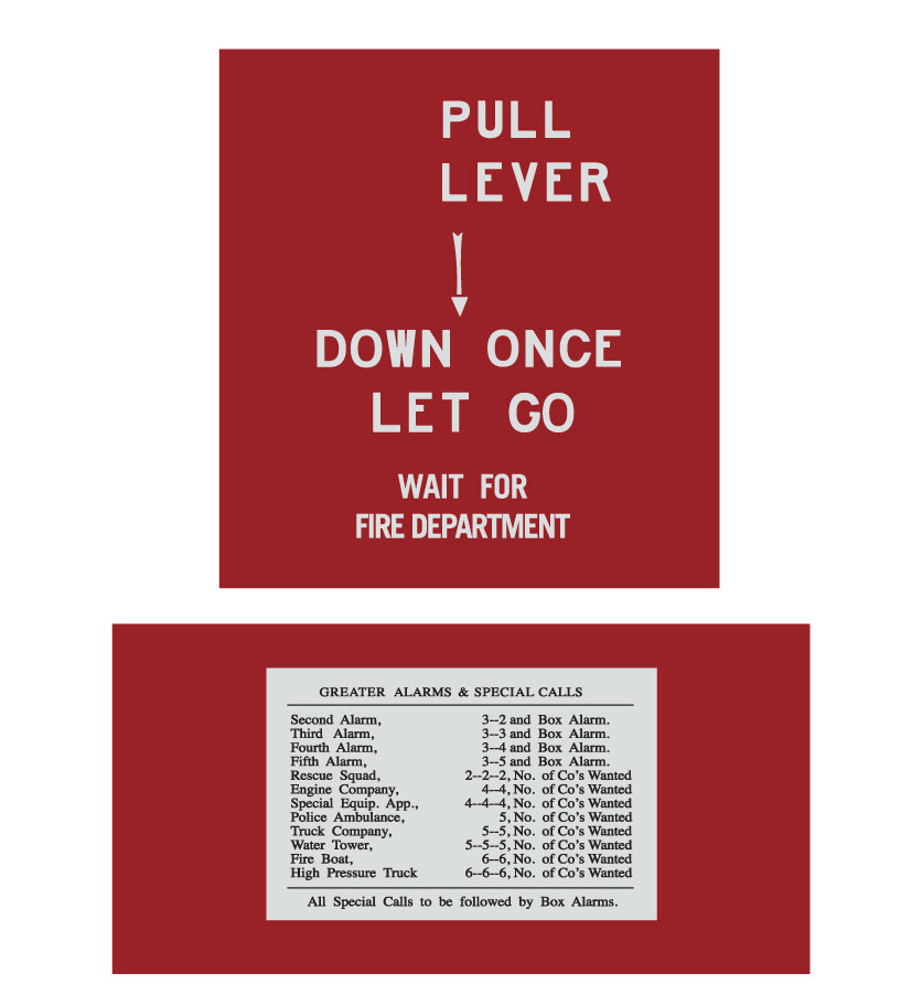 Gamewell Fire Call Box Decals – Vintage Reproductions