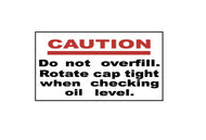 Simplicity 3414H Caution Do Not Overfill Decal