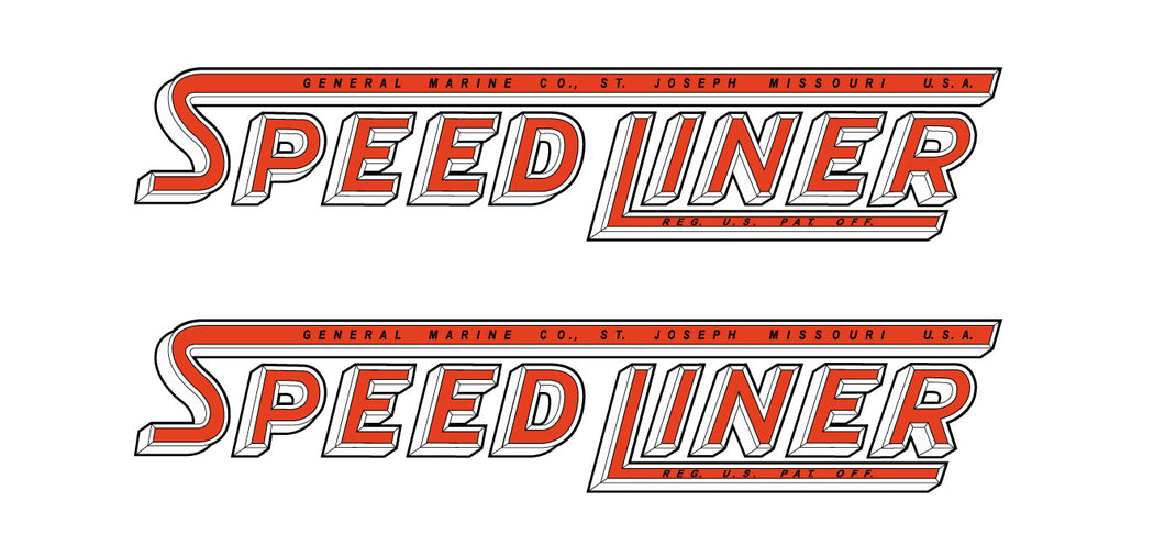 Speed Liner Boat Decals (Red)