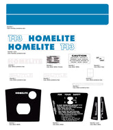 Homelite T-13 decal kit