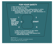 Homelite T-16 Shift Decal