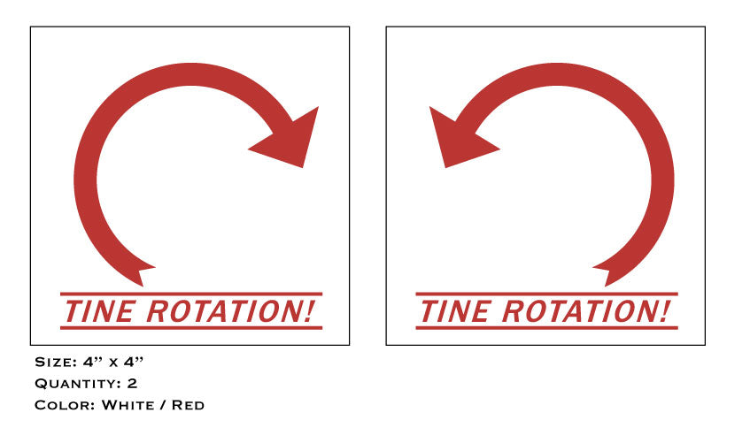 Decal Rotation Position EZ-Rake Model 100 Tine Rotation Decal – Vintage Reproductions