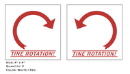 EZ-Rake Model 100 Tine Rotation Decal
