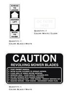 SEARS Caution / Oil Decals