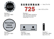 SEARS 1964 725 Suburban Decals