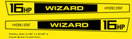 WIZARD 16HP Hood Decals