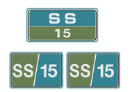 Sears SS 15 Hood and Grill Decals