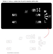 SEARS Craftsman GT Shift Pattern Decal