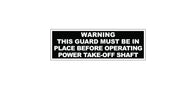 Simplicity 540 PTO Warning Decal