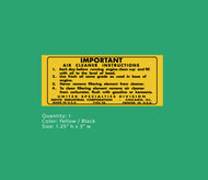 Bolens 1957 Super Ride a Matic Air Cleaner decal