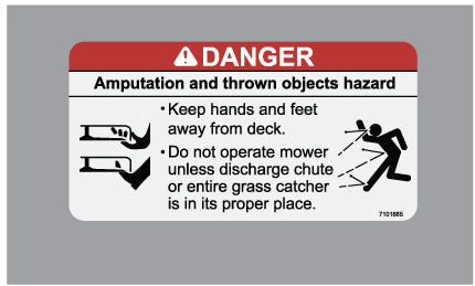 Simplicity Danger Amputation Hazard Decal
