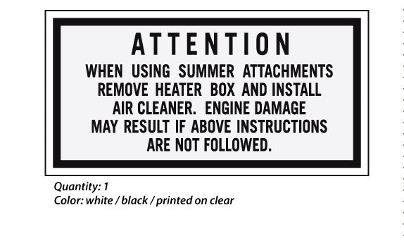 Ariens Sticker Ariens 1965-1974 10000 & 910000 Series Attention Decal – Vintage ...