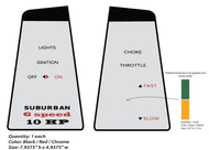 SEARS 1966 Suburban 10HP Dash & Shift Decals