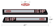 Dayton 16HP Lawn Tractor Hood decals