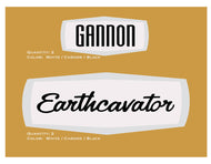 Gannon Earthcavator 72” Cutting Width Decals