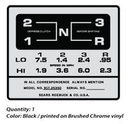 SEARS 1968 Suburban 12 Dash Decal