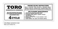 TORO 1968 4 Cycle decal