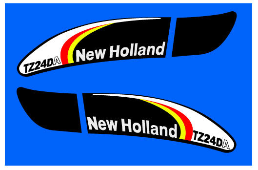 New Holland 2007 TZ24DA Hood Decals