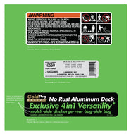 Lawn Boy / Toro 10550 Mower Deck Decals