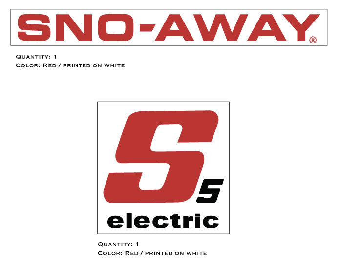 Simplicity Sno-Away S5 Electric Starter Decals