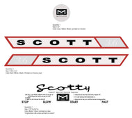SCOTT 3.6 HP Outboard McCulloch Motor Decals