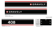 Gravely 408 Lawn Tractor Decals