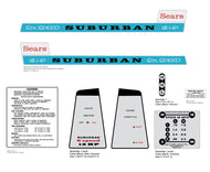SEARS 1967 Suburban 12HP decal kit