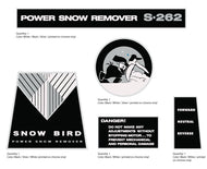 Snow-Bird S-262 Snowblower Decal Set