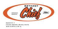 Bethany Chief Camper Oval Orange Decal