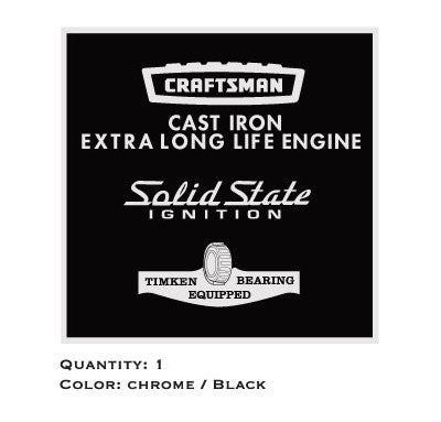 SEARS Solid State Ignition Decal