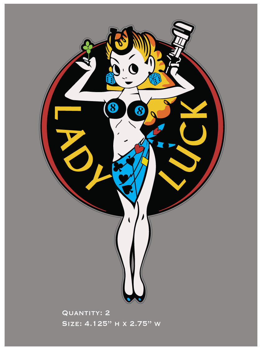 Lady Luck Circle Performance Decal