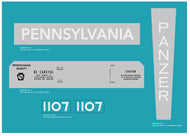 Panzer Model 1107 Lawn Tractor Decals