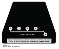 Montgomery Ward 1972 5HP Snowblower Shift Pattern Decal