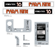 MTD Farm King Garden Hydro 16 Decal kit