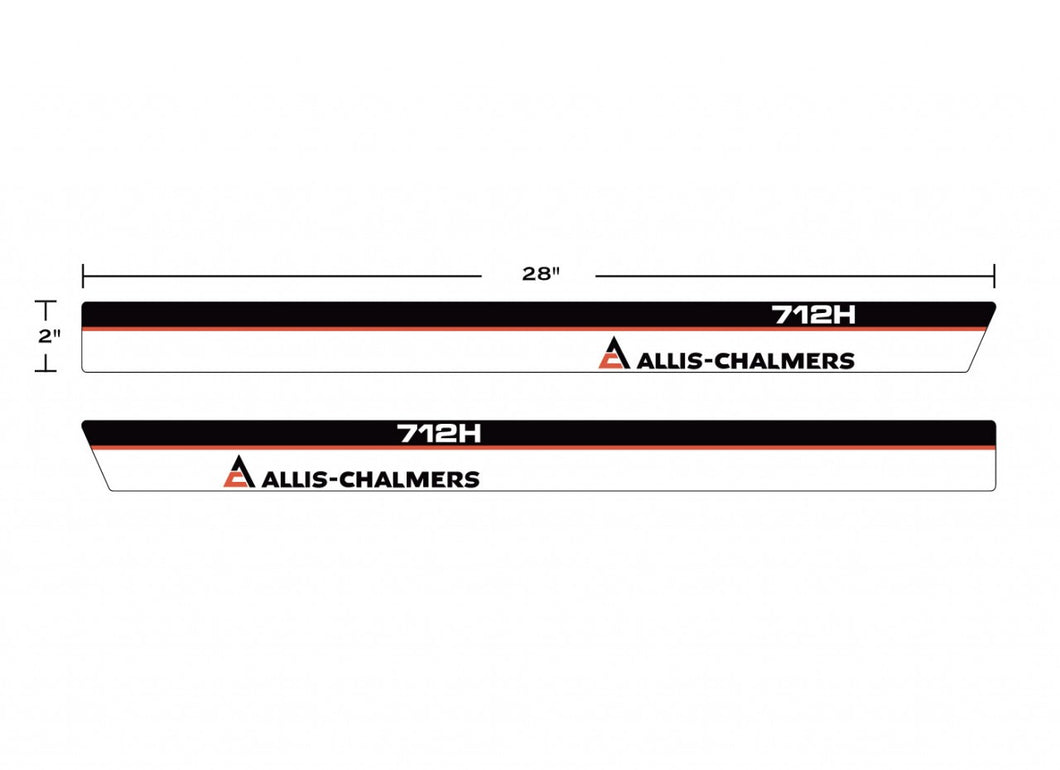 Allis Chalmers 712H Hood early Decals