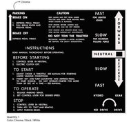Ford / Jacobsen Super Chief Hydrostatic Transmission Decal