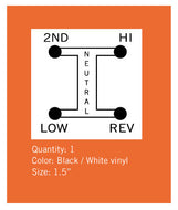 Jacobsen 1.5 x 1.5 Shift Pattern Decal