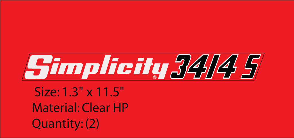 Simplicity 3414 Hood Decals