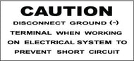 Briggs Caution Disconnect Ground