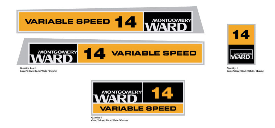 Montgomery Ward Variable Speed 14 Main Decals