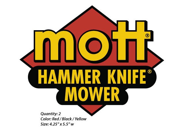 Mott Hammer Knife Logo Decals
