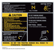 Simplicity Sunstar Transmission Cover “No 2 Speed or Differential Lock” Decal